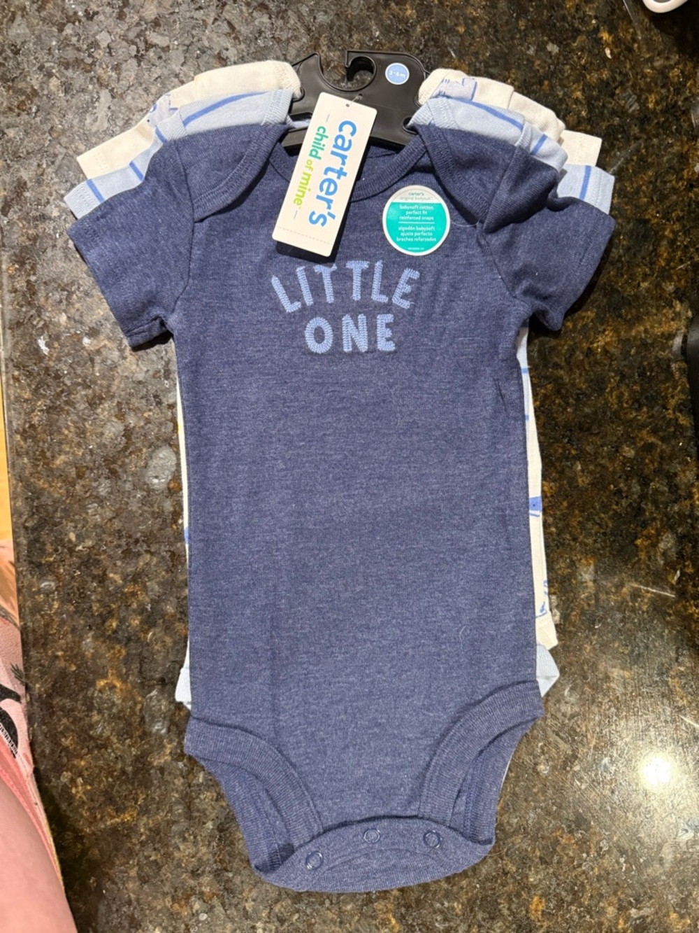 carter's Little One Navy Baby One-Piece Bodysuit 3 pc set